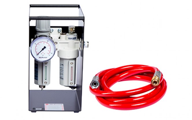 واحد مراقبت پنوماتیکی دارای گیج نشان دهنده فشار مدل FRL-Range ساخت هایفورس انگلستان