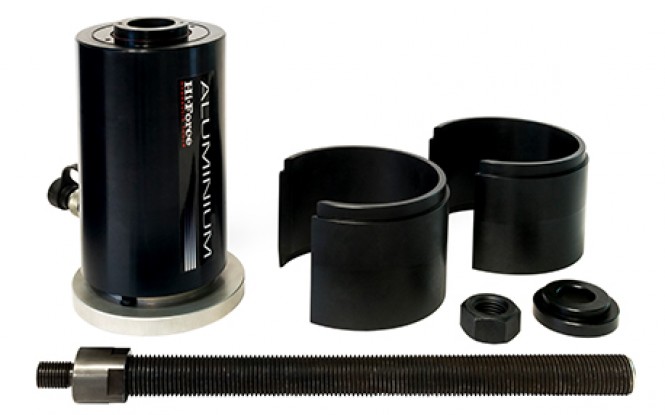 ست تعویض پین و بوش شامل جک ، پمپ ، شیلنگ هیدرولیکی و تجهیزات با ظرفیت 50 تن مدل HPR-Range ساخت هایفورس انگلستان